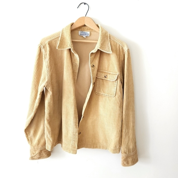 Vintage Tops - 𝅺VINTAGE Corduroy Shacket Button down Shirt